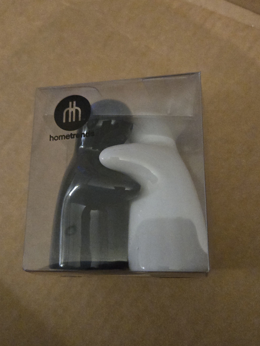 Black & White Hugging Ghosts Salt and Pepper Shakers
